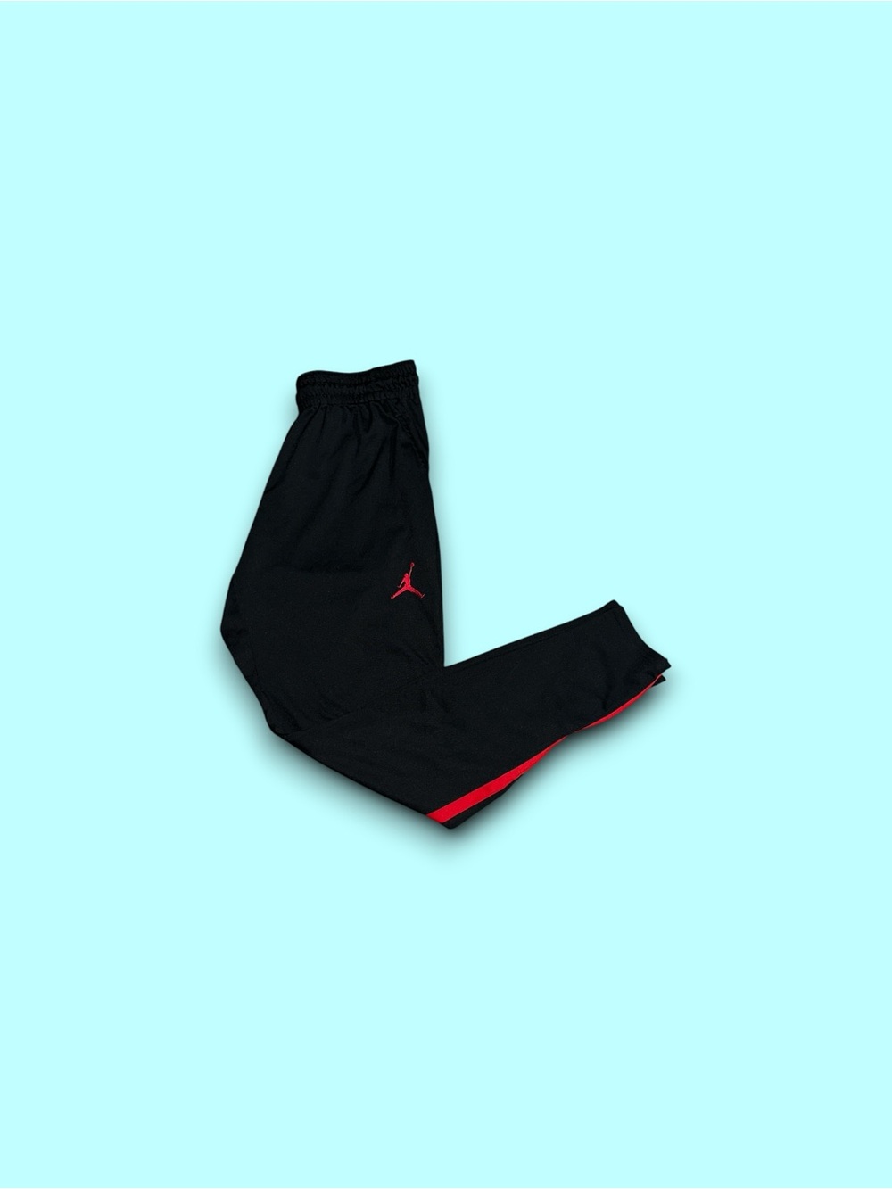 Jordan Dri-FIT Mens Joggers Black Red Track Pants Jumpman Training Large